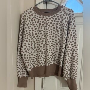 Ann Taylor Tan and Cream Patterned Sweater